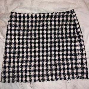 Checkered mini skirt